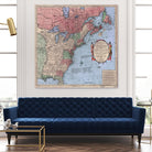 North american map  in 1784 by Archive on GIANT ART - pink maps