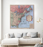 North american map  in 1784 by Archive on GIANT ART - pink maps