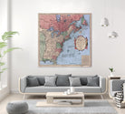 North american map  in 1784 by Archive on GIANT ART - pink maps
