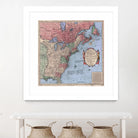 North american map  in 1784 by Archive on GIANT ART - pink maps