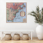 North american map  in 1784 by Archive on GIANT ART - pink maps