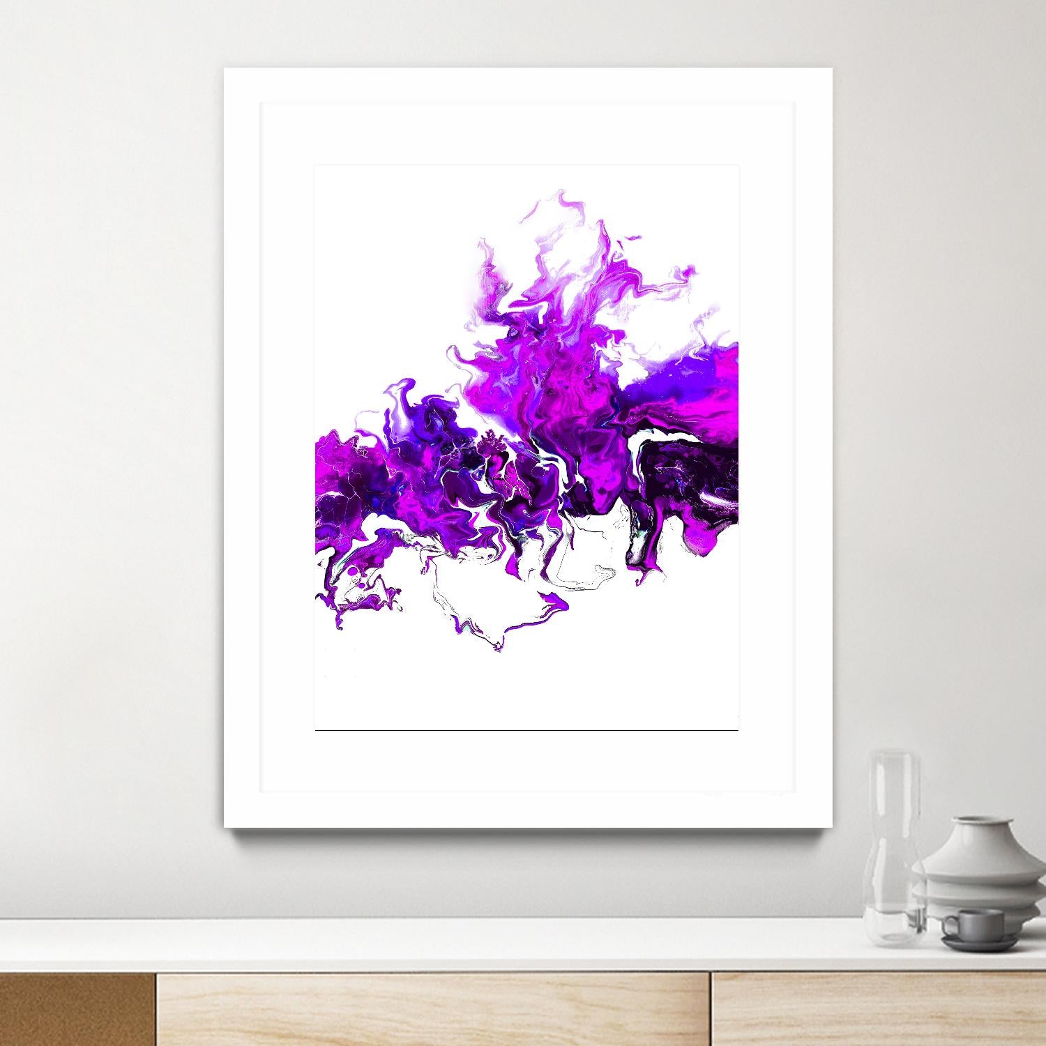 Rainbow Smoke -2 by Alyson Mccrink on GIANT ART - white abstract abstract