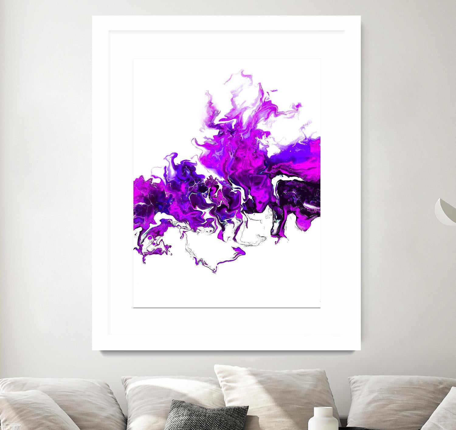 Rainbow Smoke -2 by Alyson Mccrink on GIANT ART - white abstract abstract