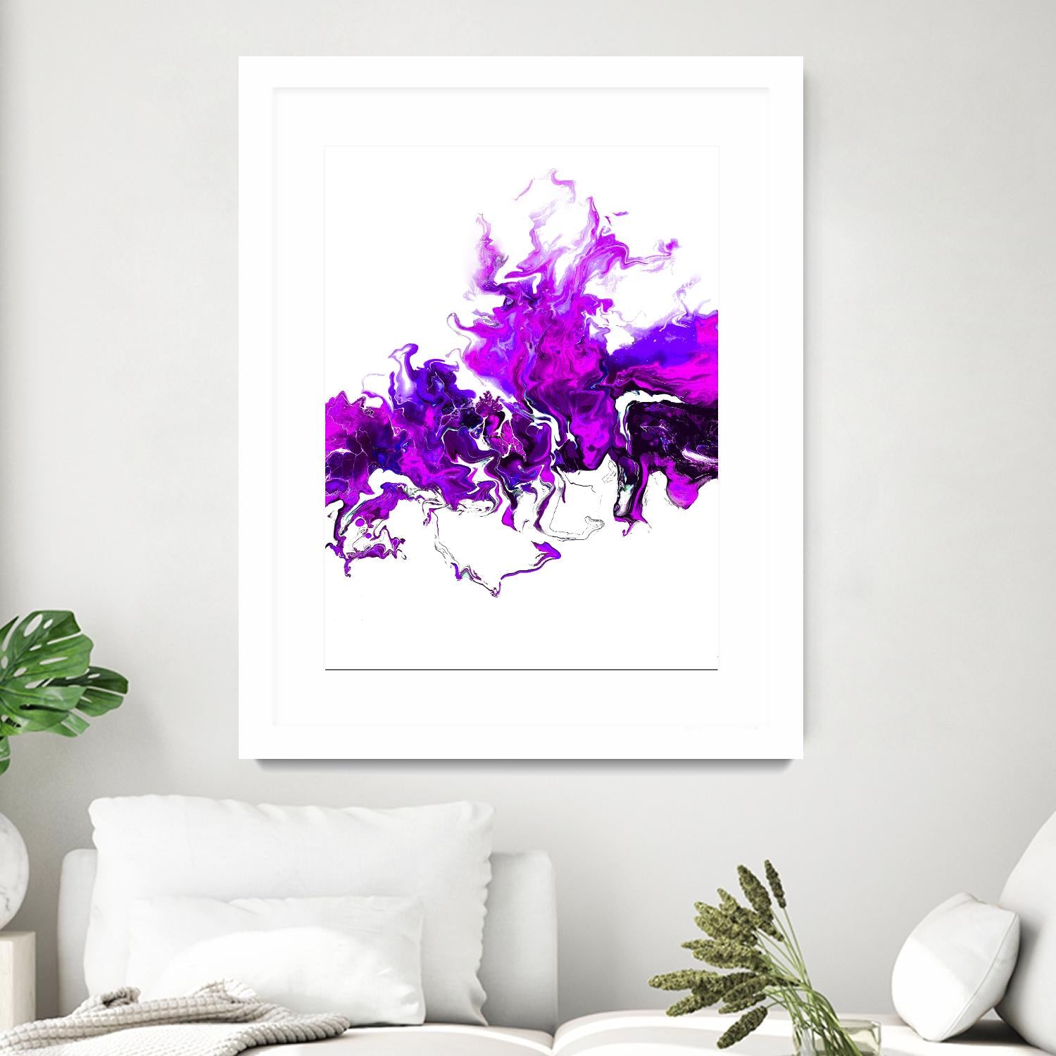 Rainbow Smoke -2 by Alyson Mccrink on GIANT ART - white abstract abstract