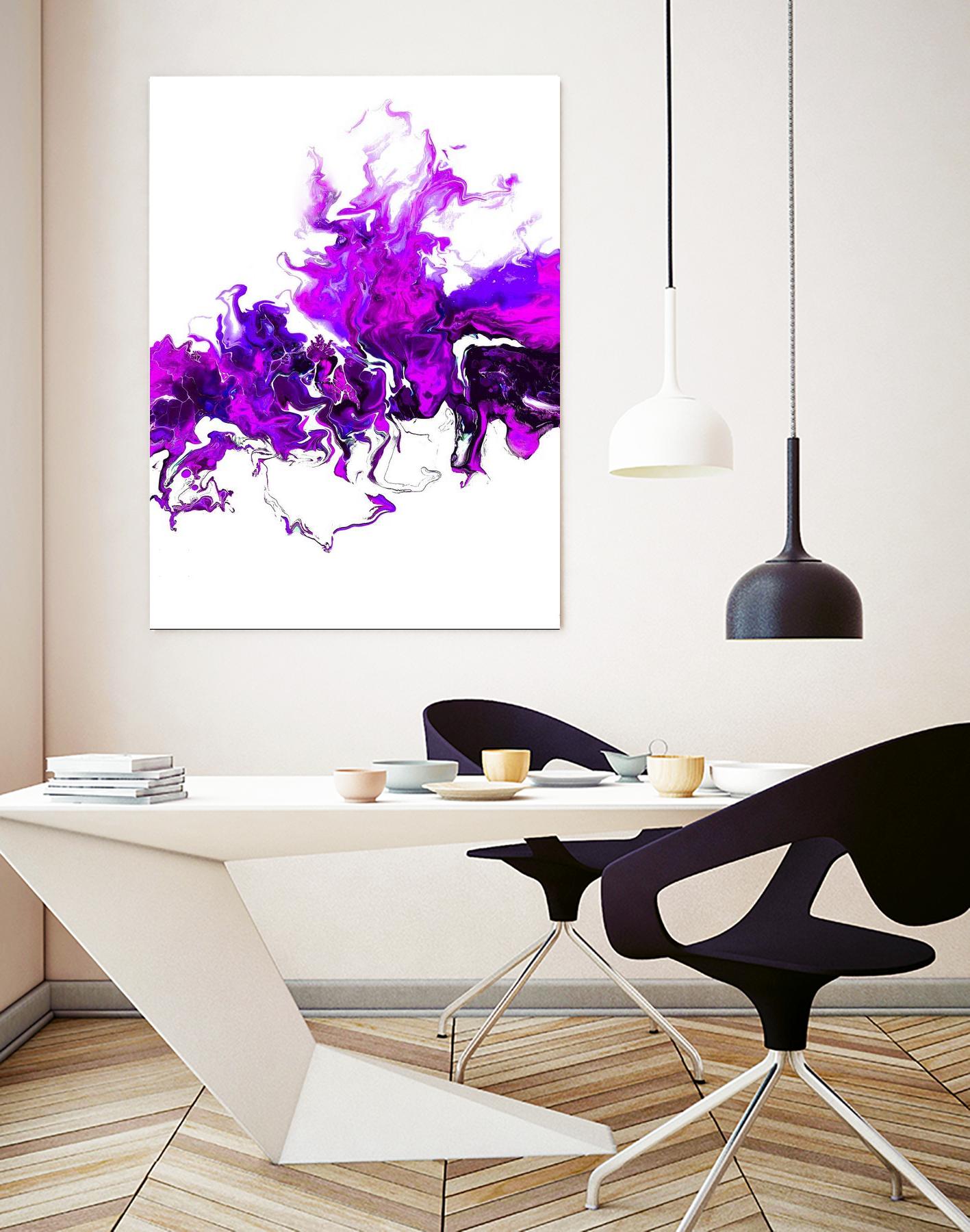Rainbow Smoke -2 by Alyson Mccrink on GIANT ART - white abstract abstract