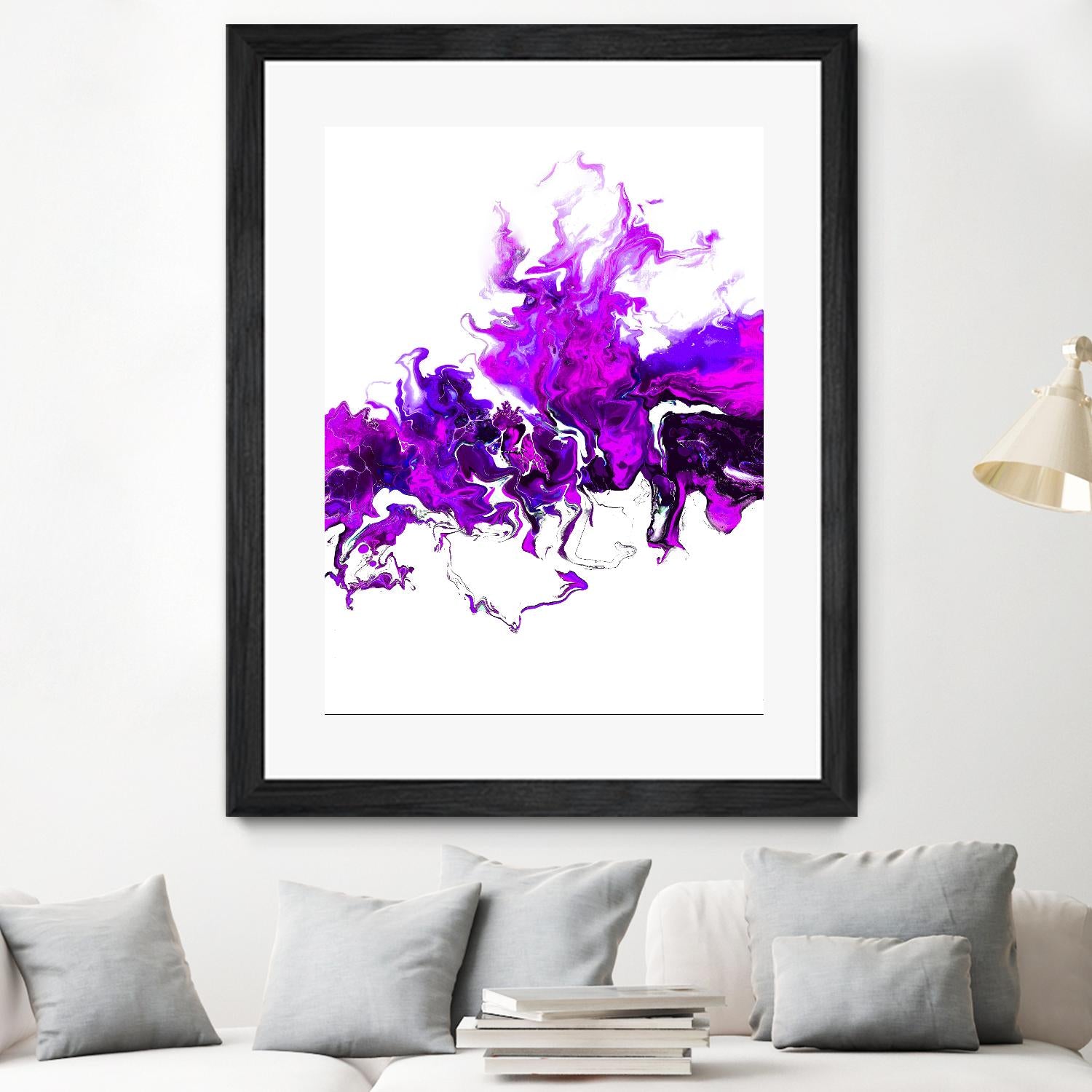 Rainbow Smoke -2 by Alyson Mccrink on GIANT ART - white abstract abstract