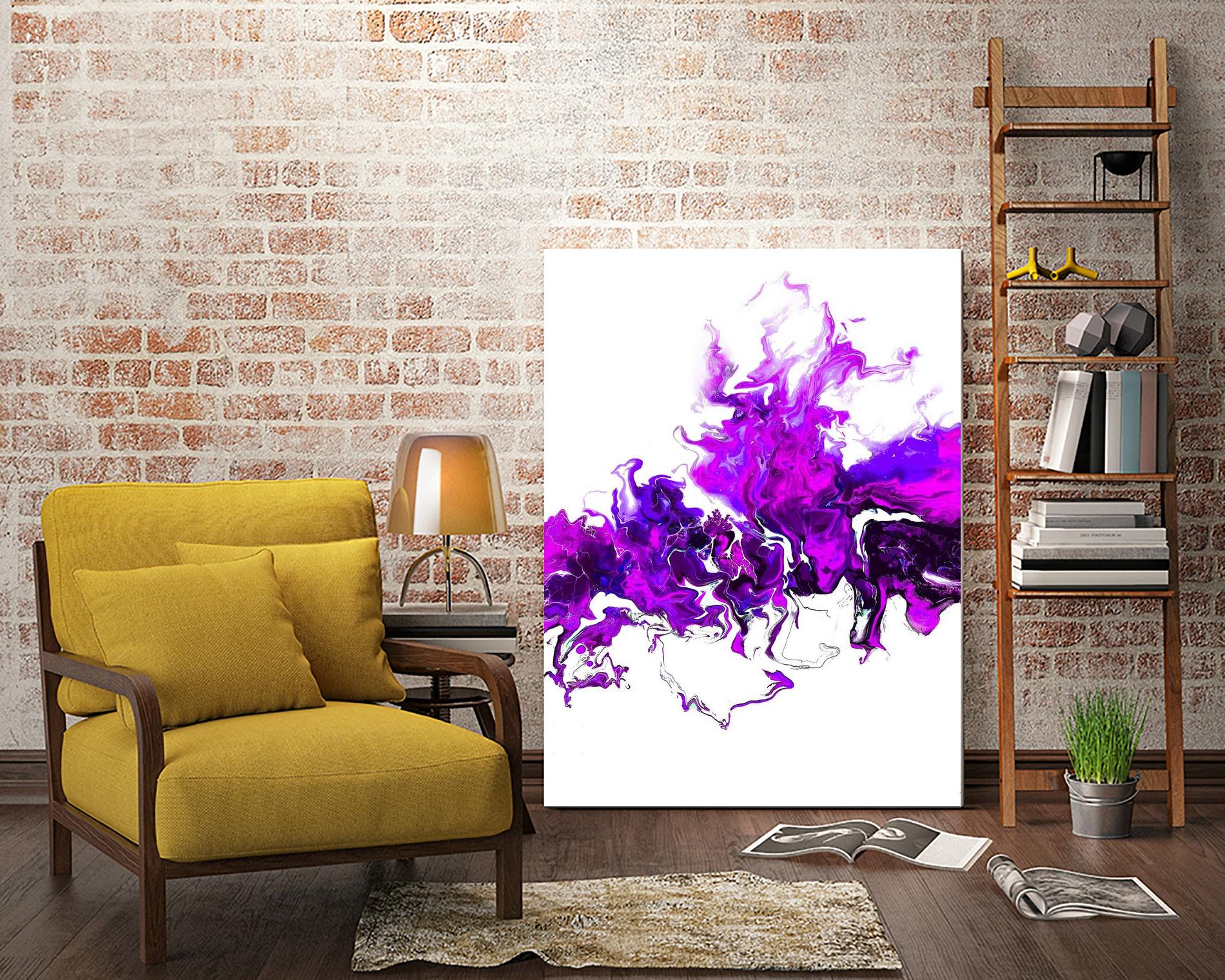 Rainbow Smoke -2 by Alyson Mccrink on GIANT ART - white abstract abstract