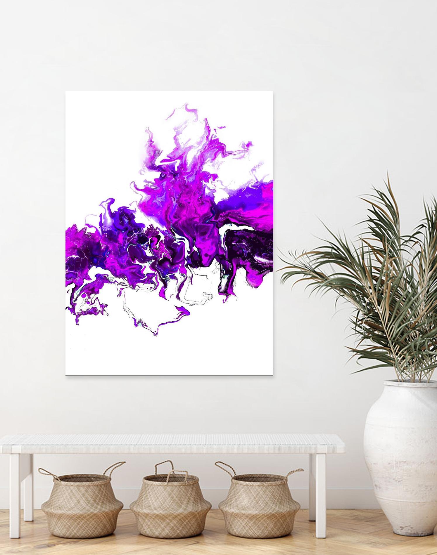 Rainbow Smoke -2 by Alyson Mccrink on GIANT ART - white abstract abstract