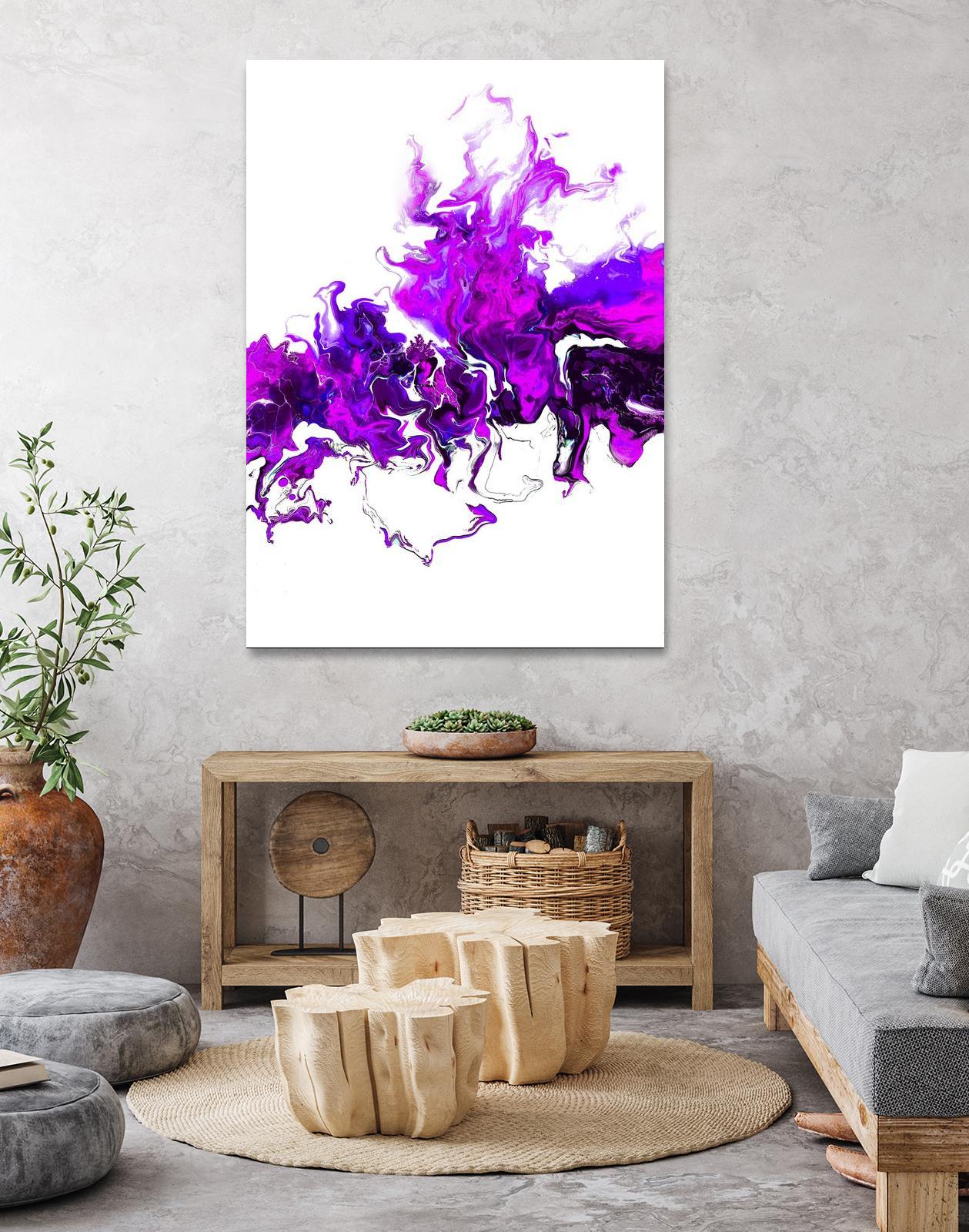 Rainbow Smoke -2 by Alyson Mccrink on GIANT ART - white abstract abstract