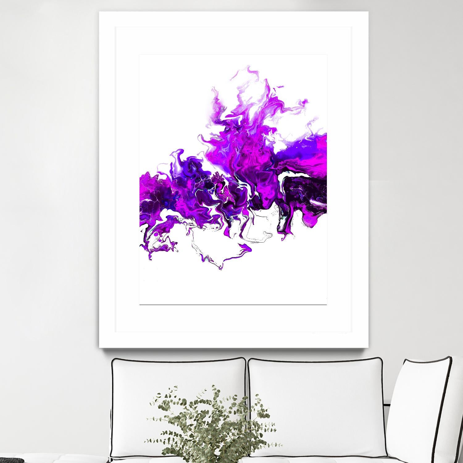 Rainbow Smoke -2 by Alyson Mccrink on GIANT ART - white abstract abstract