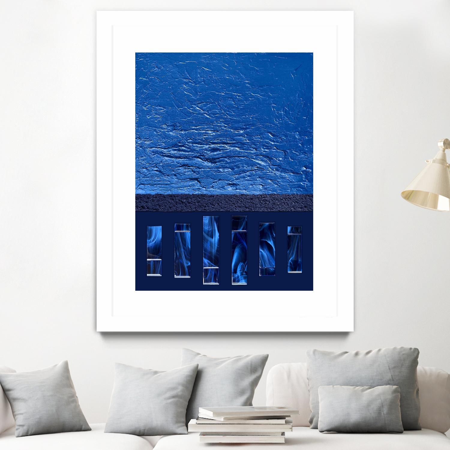 Silver Springs -1 by Alyson Mccrink on GIANT ART - blue digital ton sur ton
