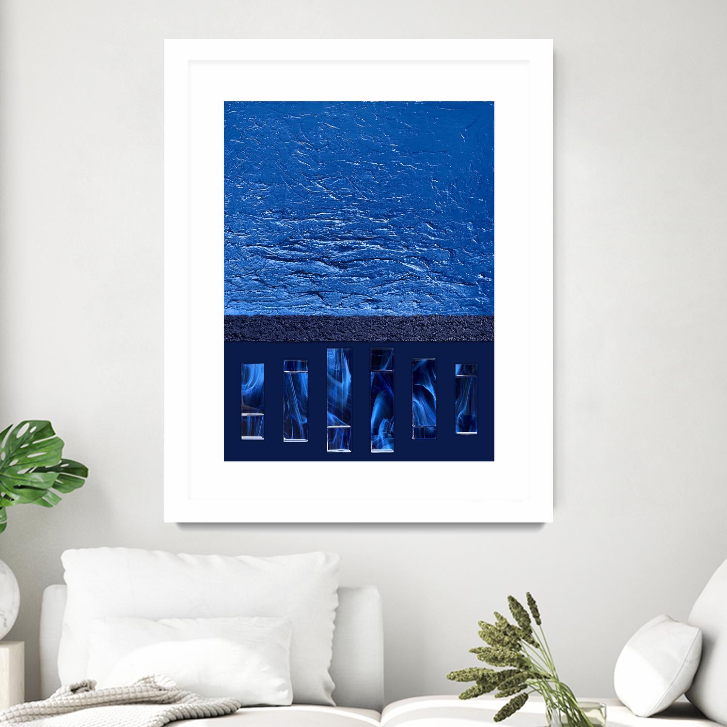 Silver Springs -1 by Alyson Mccrink on GIANT ART - blue digital ton sur ton
