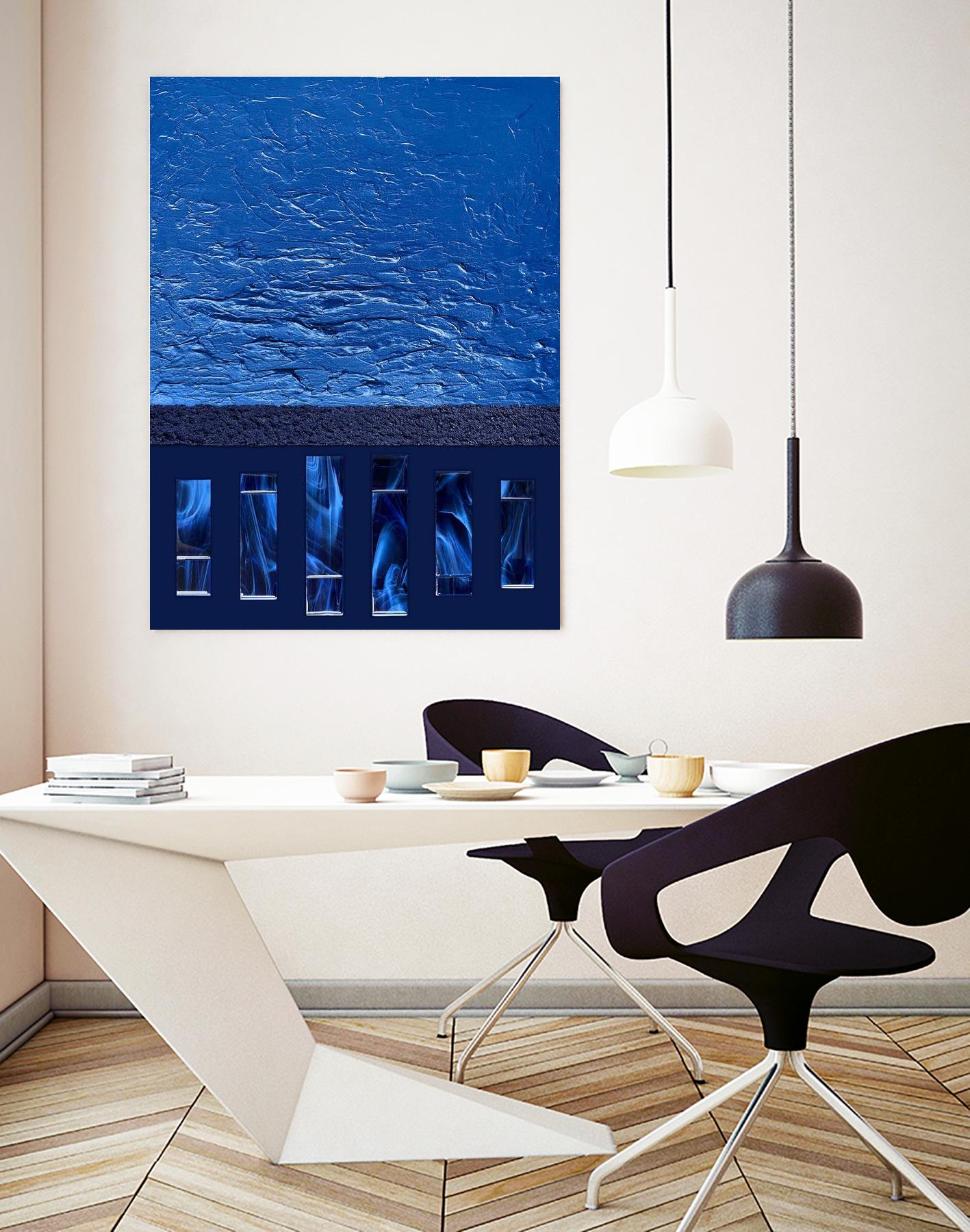 Silver Springs -1 by Alyson Mccrink on GIANT ART - blue digital ton sur ton