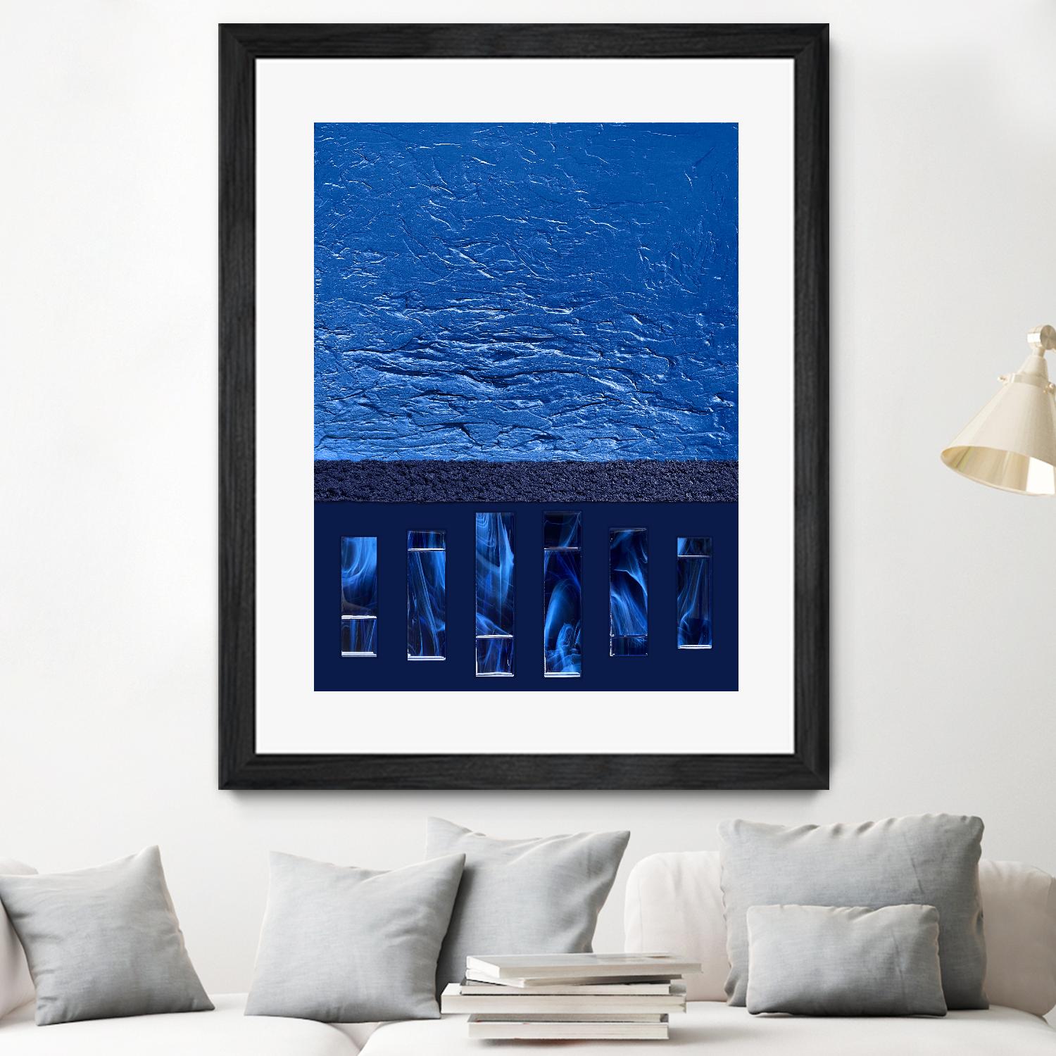 Silver Springs -1 by Alyson Mccrink on GIANT ART - blue digital ton sur ton
