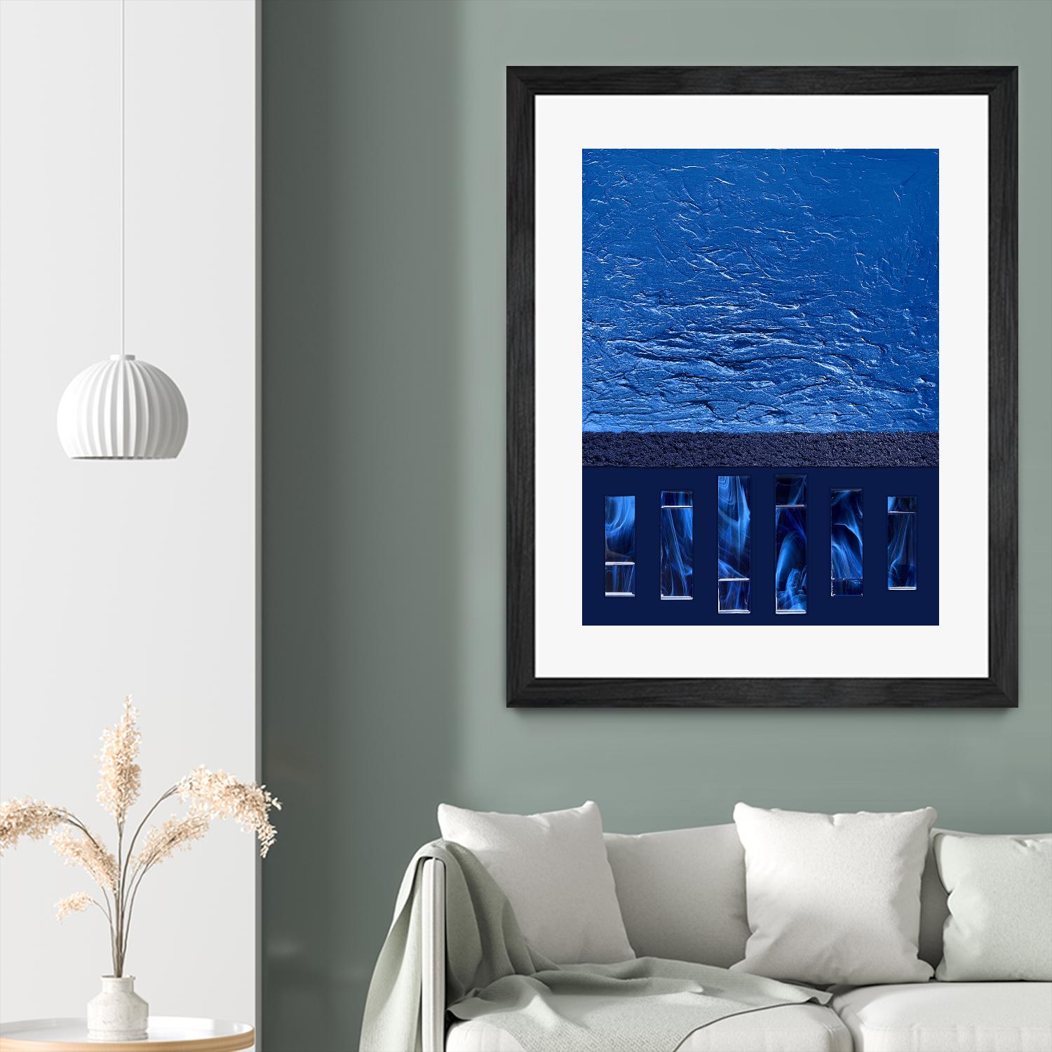 Silver Springs -1 by Alyson Mccrink on GIANT ART - blue digital ton sur ton