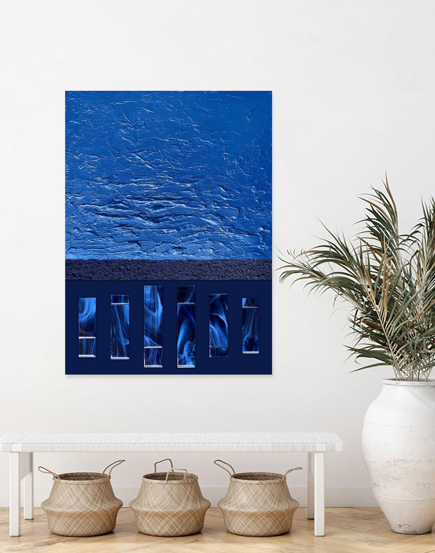 Silver Springs -1 by Alyson Mccrink on GIANT ART - blue digital ton sur ton