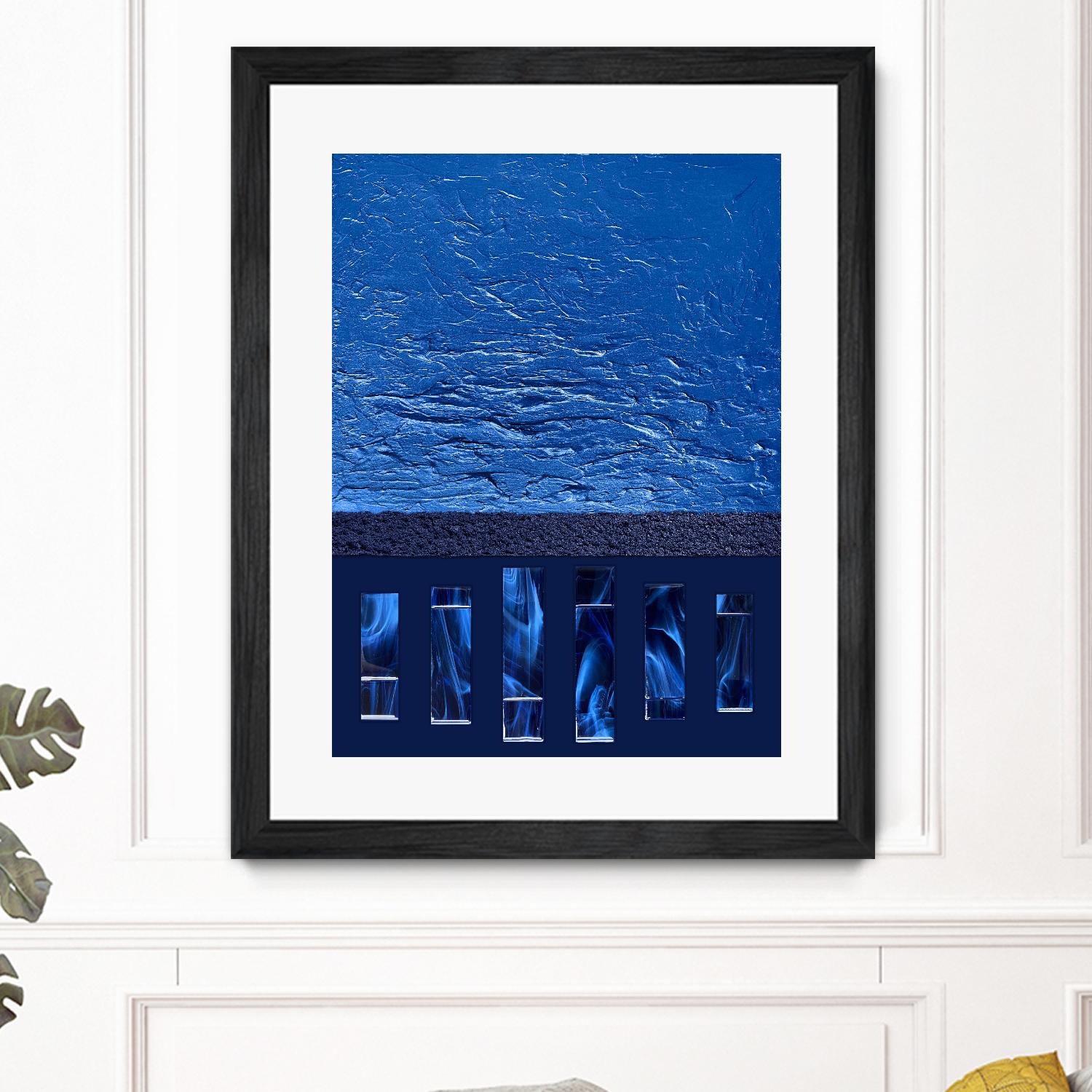 Silver Springs -1 by Alyson Mccrink on GIANT ART - blue digital ton sur ton