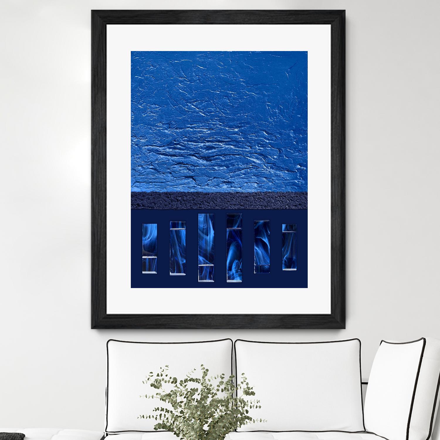 Silver Springs -1 by Alyson Mccrink on GIANT ART - blue digital ton sur ton