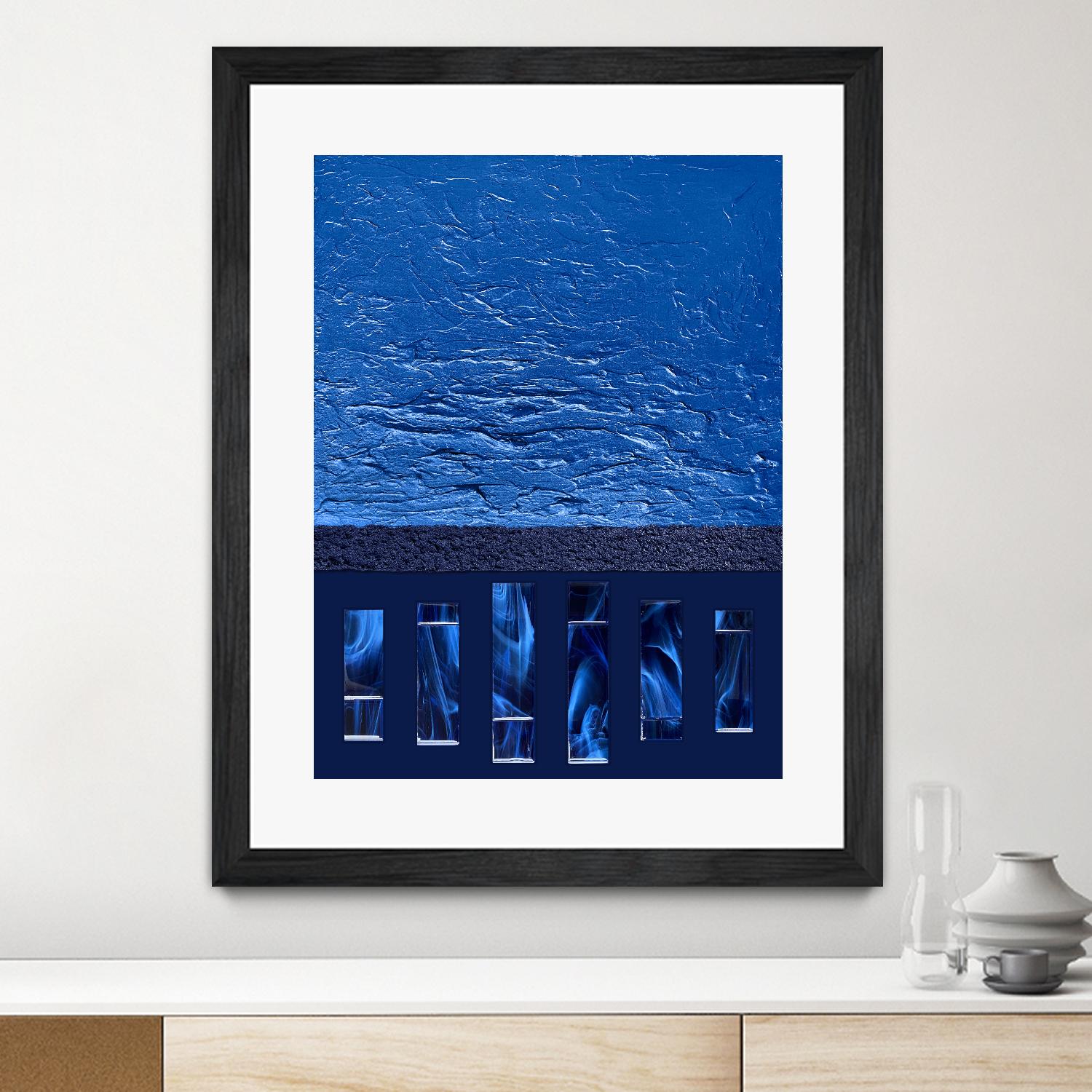 Silver Springs -1 by Alyson Mccrink on GIANT ART - blue digital ton sur ton