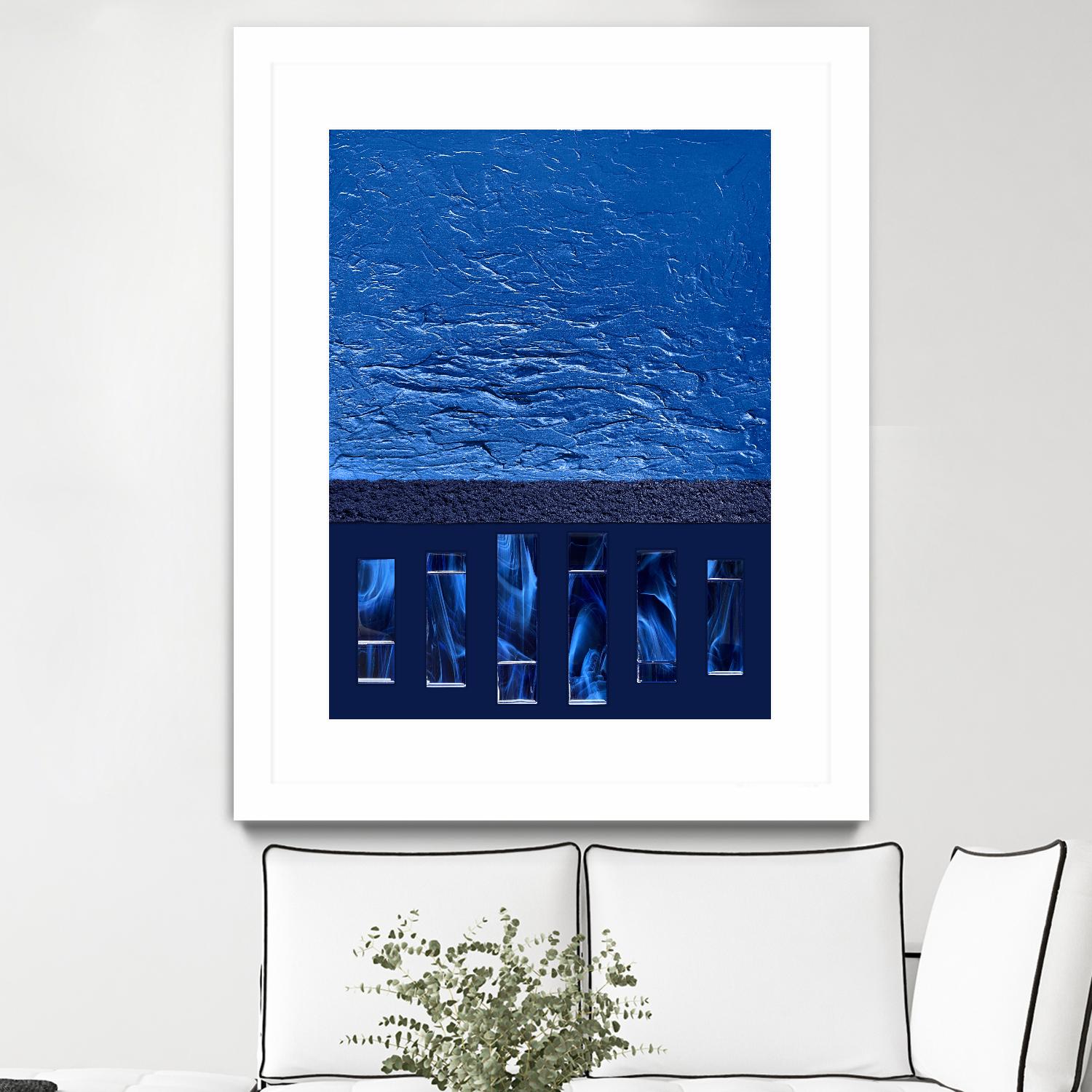 Silver Springs -1 by Alyson Mccrink on GIANT ART - blue digital ton sur ton