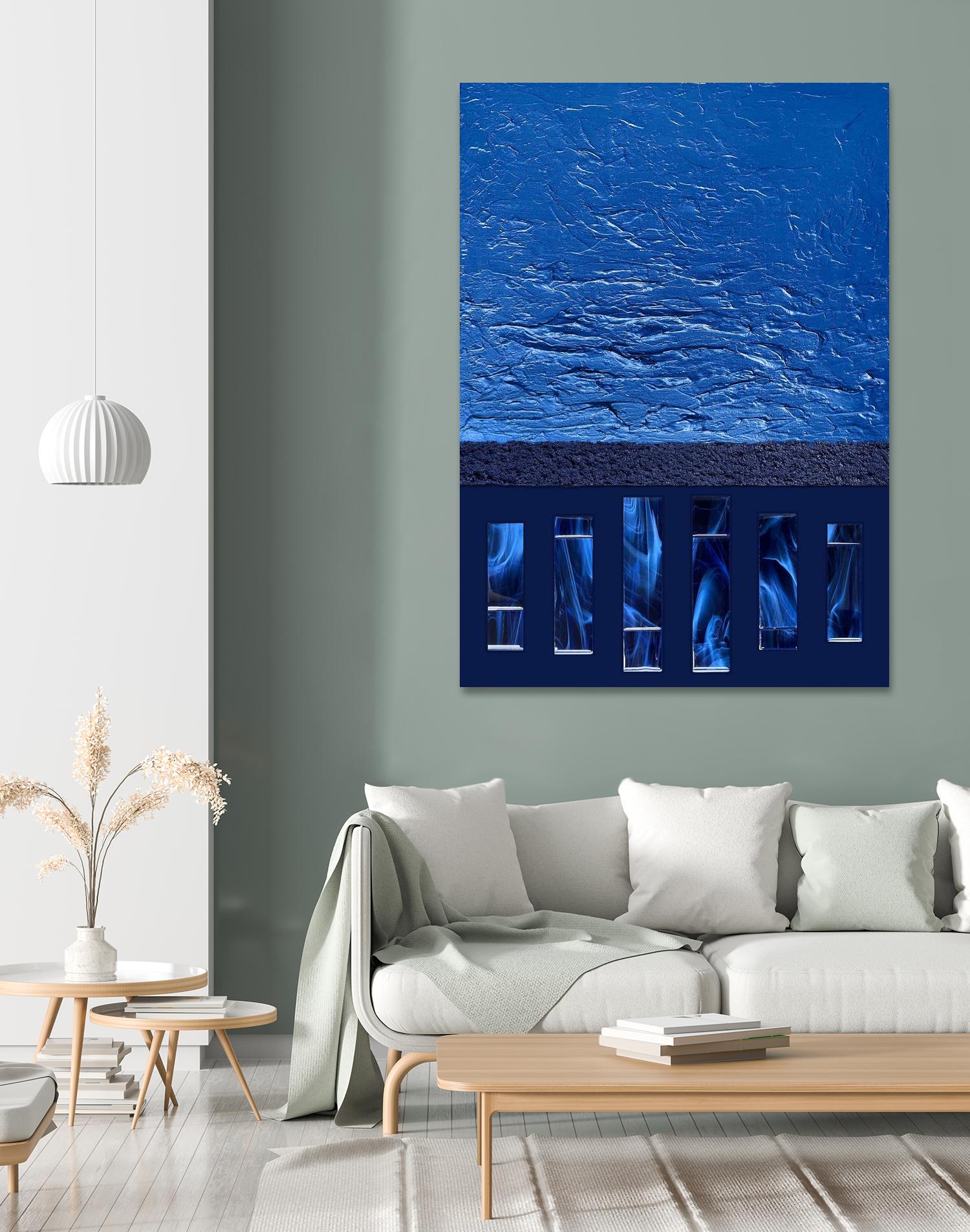 Silver Springs -1 by Alyson Mccrink on GIANT ART - blue digital ton sur ton
