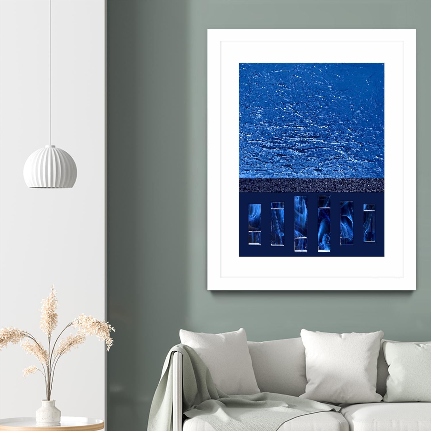 Silver Springs -1 by Alyson Mccrink on GIANT ART - blue digital ton sur ton