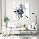 Zone Bleue by Sylvie Cloutier on GIANT ART - red abstract artistes du québec