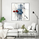 Zone Bleue by Sylvie Cloutier on GIANT ART - red abstract artistes du québec
