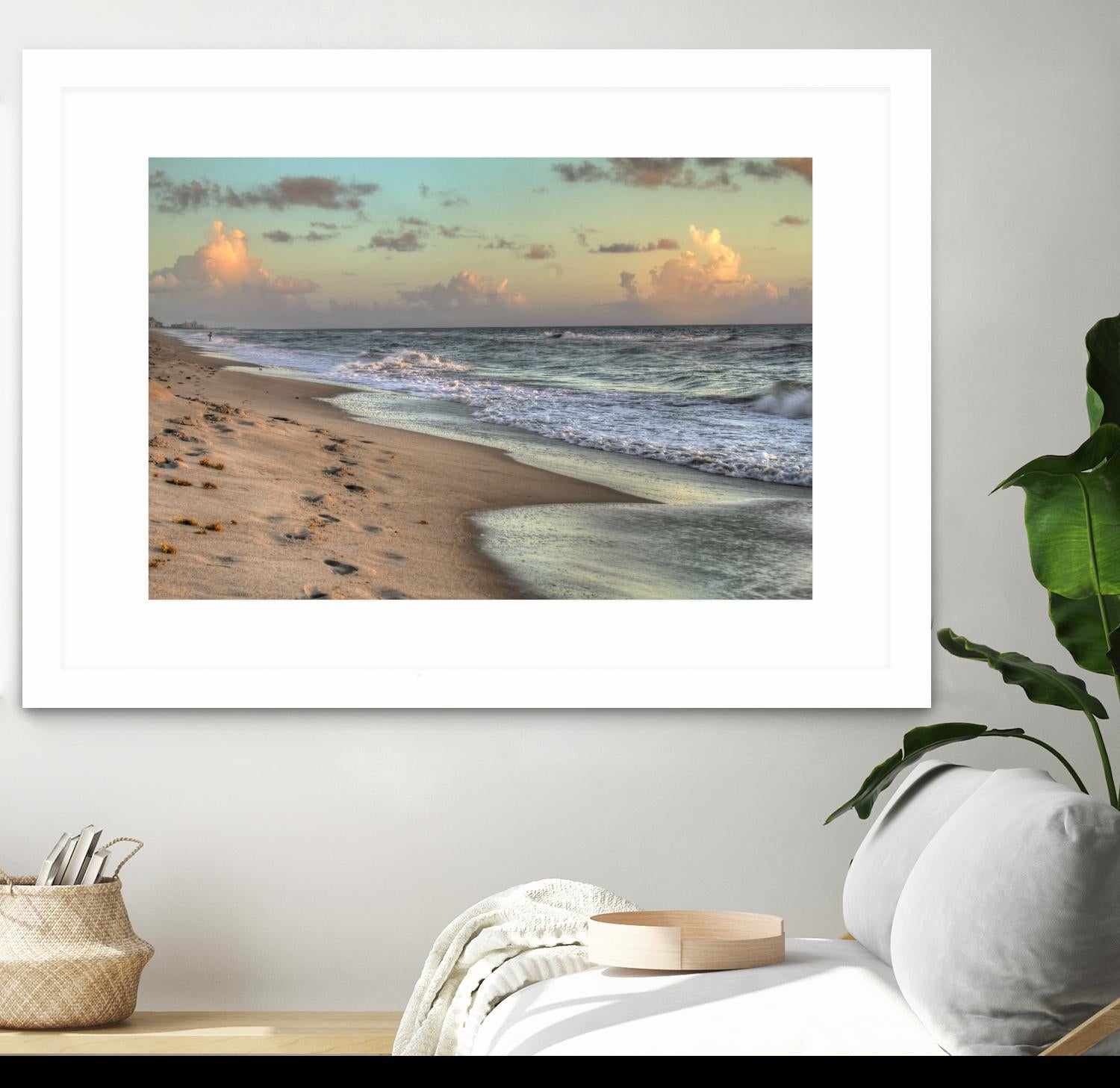 Indialantic 3 by Rene Griffith on GIANT ART - beige costal waves
