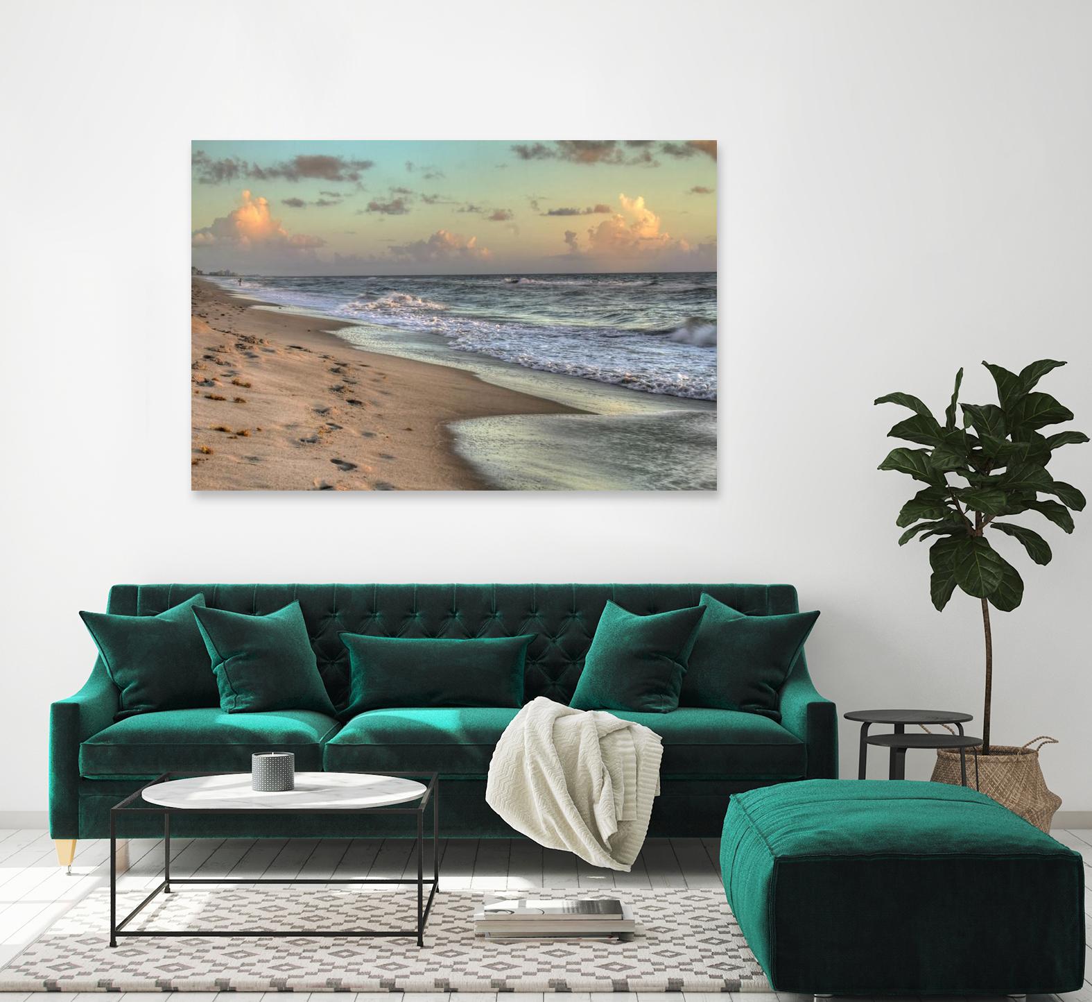 Indialantic 3 by Rene Griffith on GIANT ART - beige costal waves