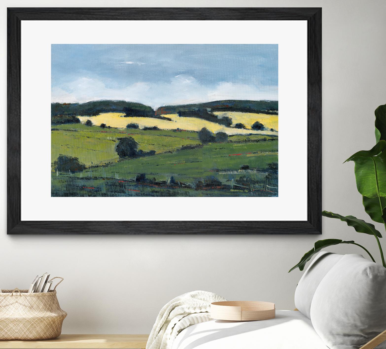 Serene Landscape 2 by Jacques Clement on GIANT ART - green landscape