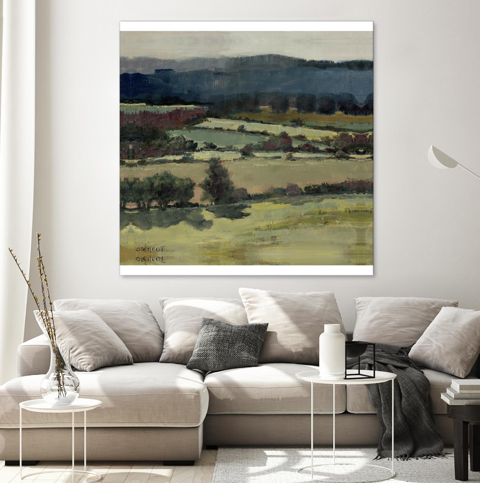 Serene Landscape 6 by Jacques Clement on GIANT ART - blue landscape