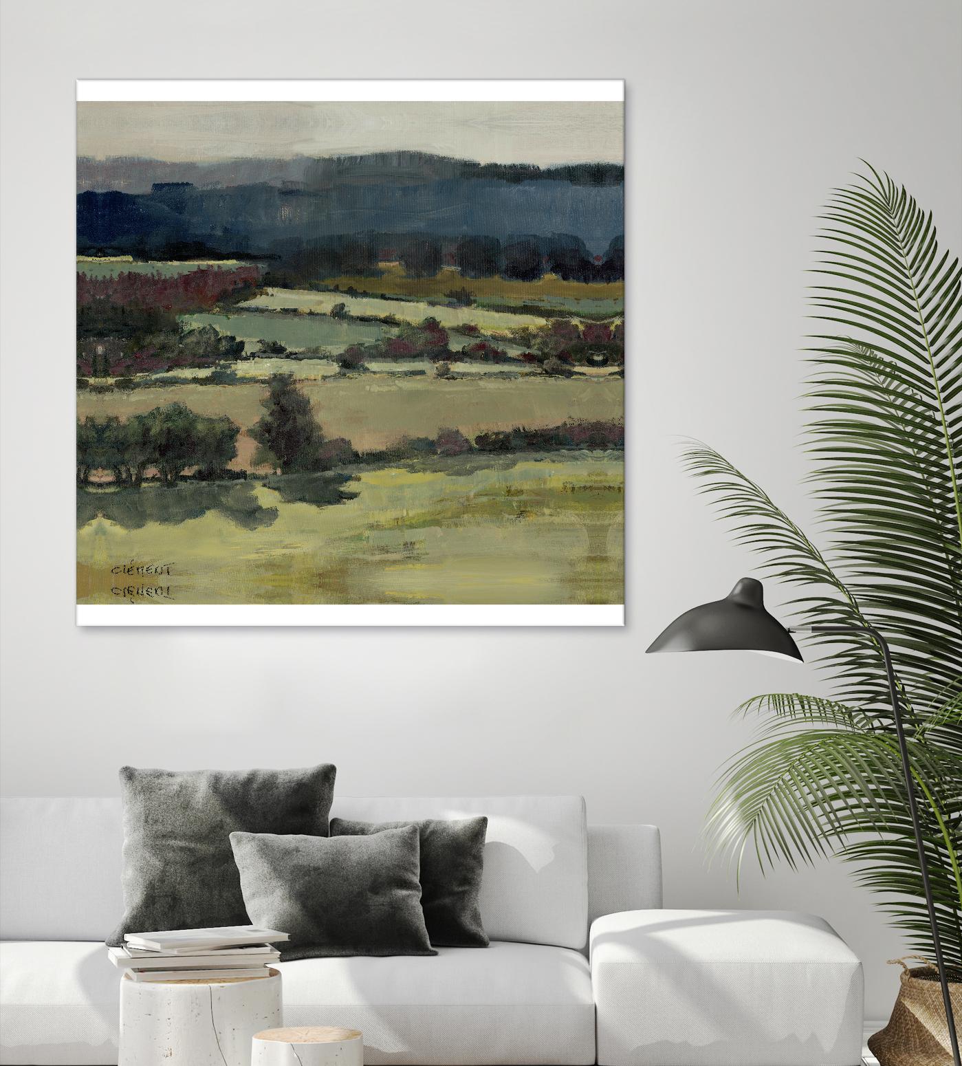 Serene Landscape 6 by Jacques Clement on GIANT ART - blue landscape