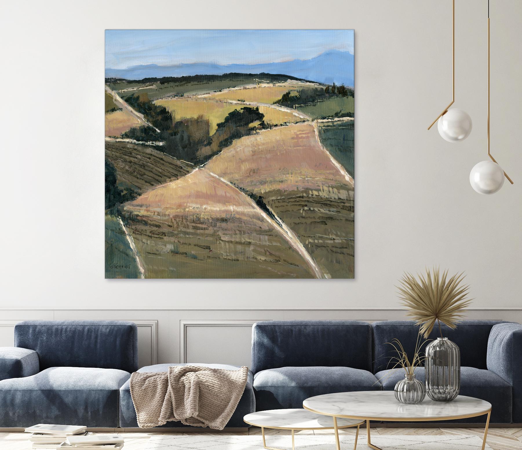 Serene Landscape 9 by Jacques Clement on GIANT ART - pink landscape champs