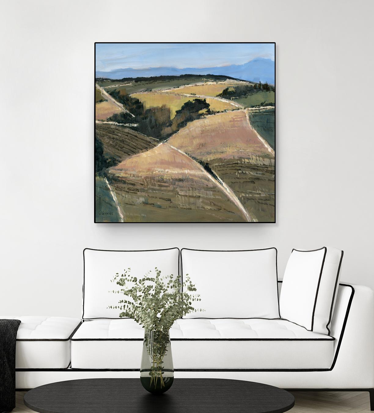 Serene Landscape 9 by Jacques Clement on GIANT ART - pink landscape champs