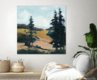 Trees 1 by Jacques Clement on GIANT ART - gold landscape sapins