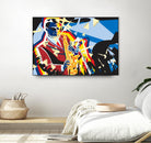 Saxo Flash by Ray Lengelé on GIANT ART - blue animé saxo