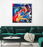 Bloody Blues by Ray Lengelé on GIANT ART - red animé musicien
