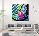 Sitting by Ray Lengelé on GIANT ART - pink animé woman