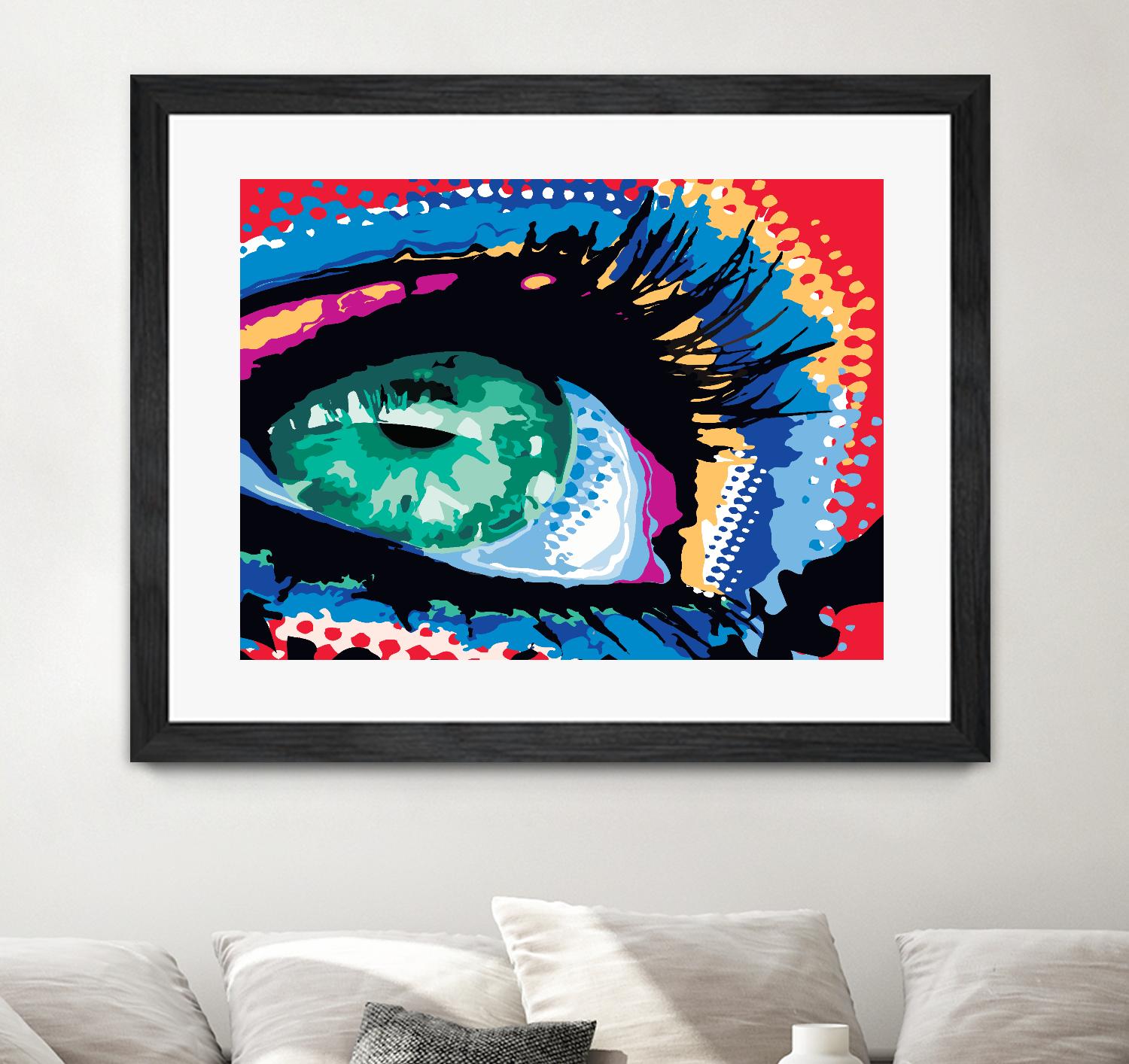 Iced Eye by Ray Lengelé on GIANT ART - red figurative cils