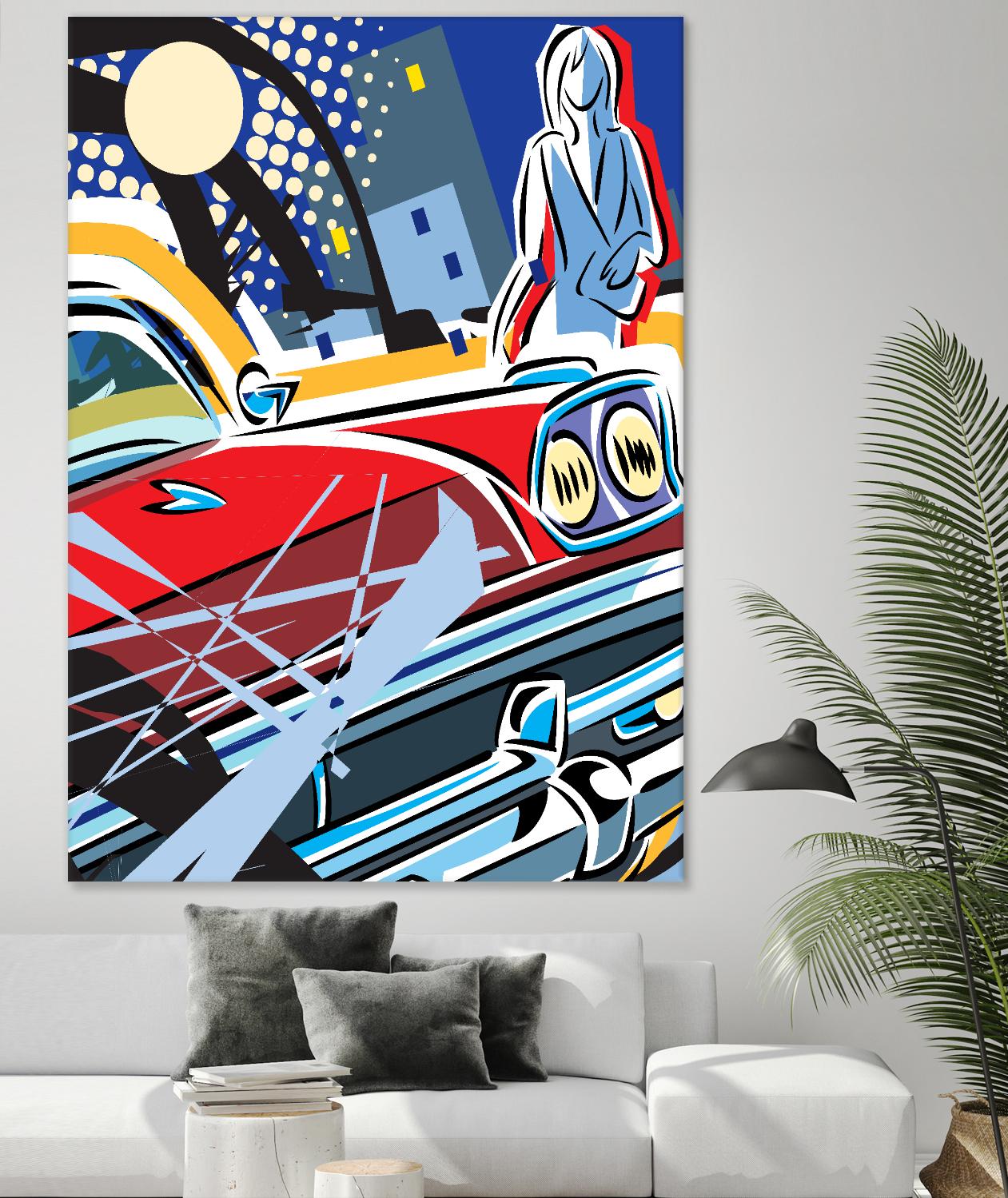 City Car by Ray Lengelé on GIANT ART - red animé automobile