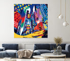 Time Square by Ray Lengelé on GIANT ART - red architecture down town
