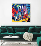 Time Square by Ray Lengelé on GIANT ART - red architecture down town
