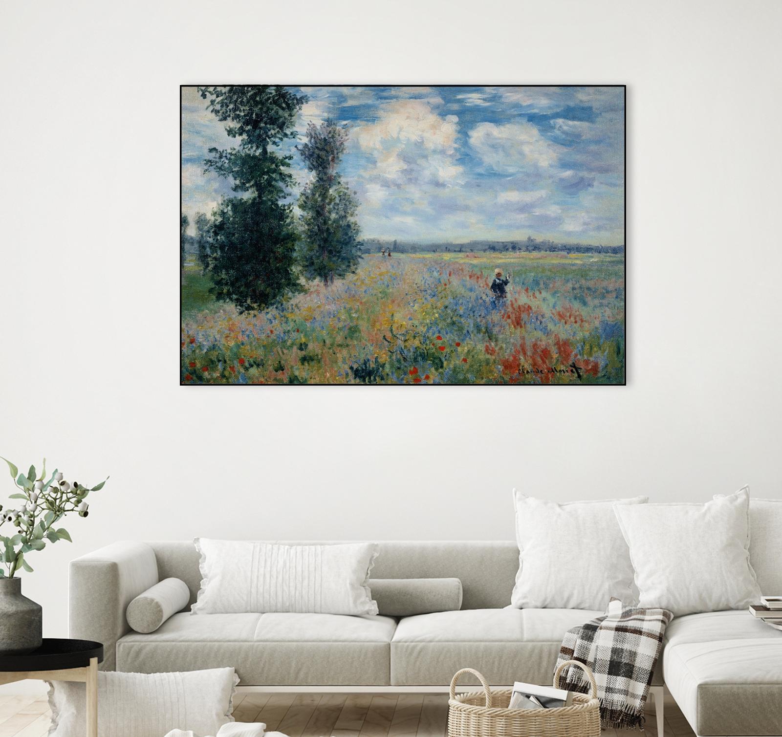 Poppy Field by Claude Monet on GIANT ART - green masters champ fleuri