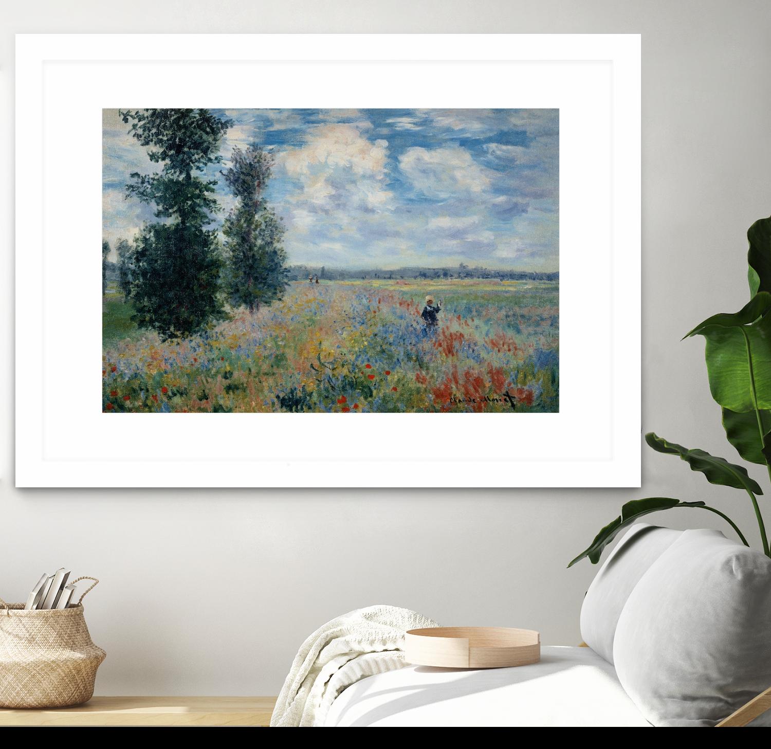 Poppy Fields near Argenteuil, 1875 by Claude Monet on GIANT ART - green masters champ fleuri
