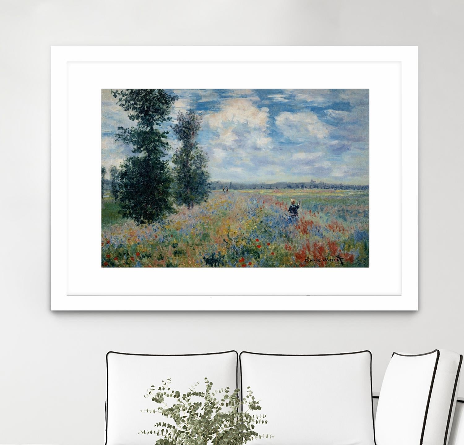 Poppy Fields near Argenteuil, 1875 by Claude Monet on GIANT ART - green masters champ fleuri
