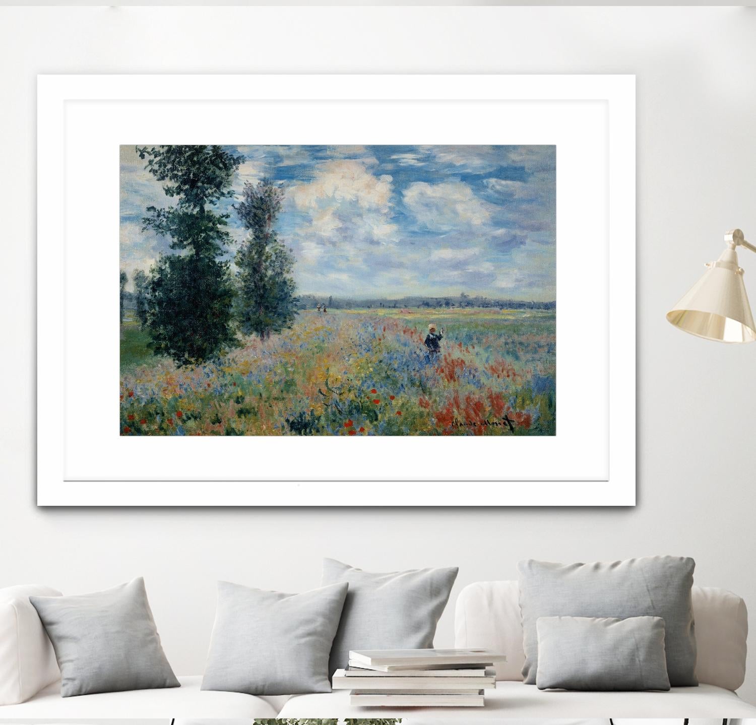 Poppy Fields near Argenteuil, 1875 by Claude Monet on GIANT ART - green masters champ fleuri