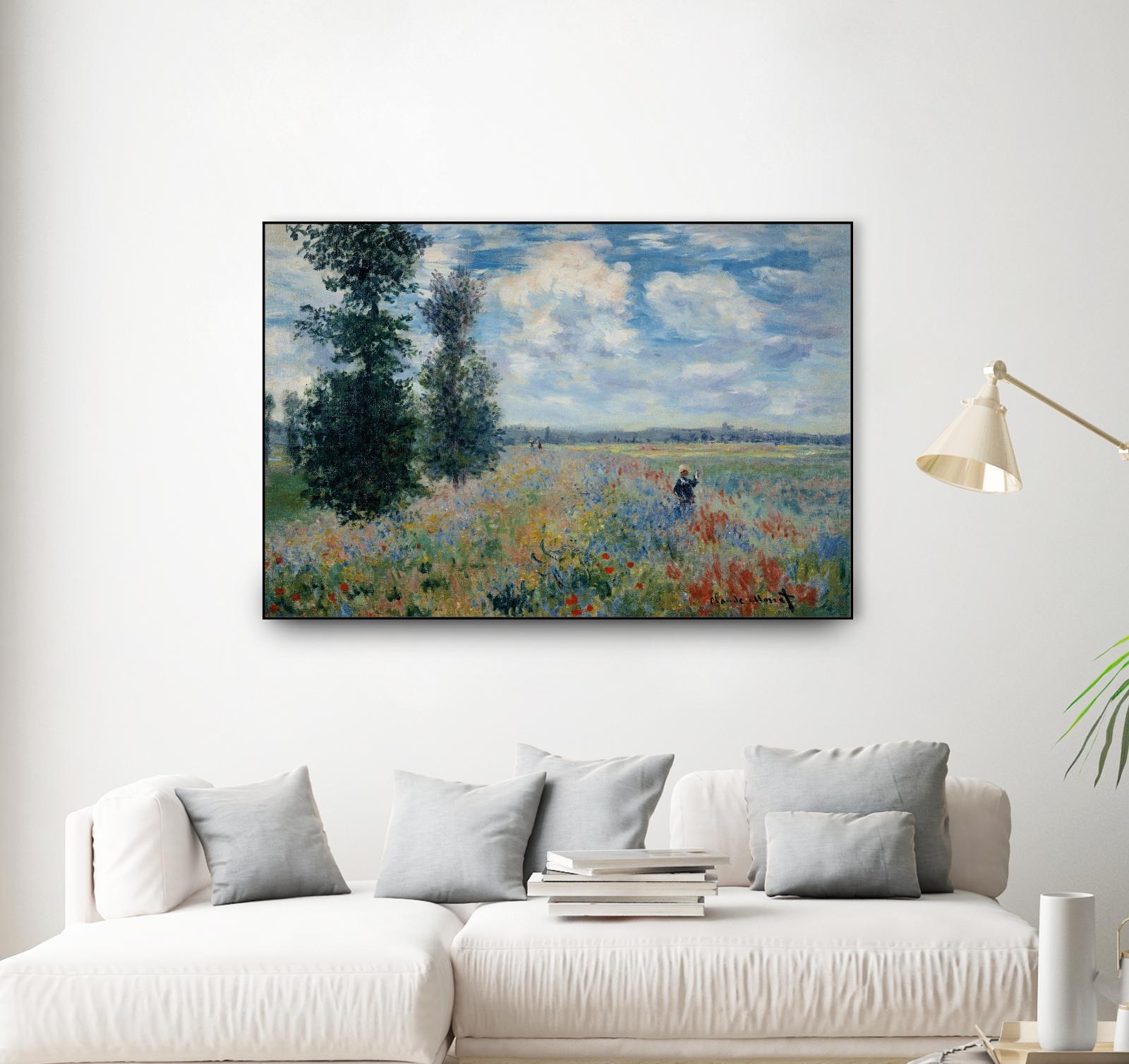 Poppy Field by Claude Monet on GIANT ART - green masters champ fleuri