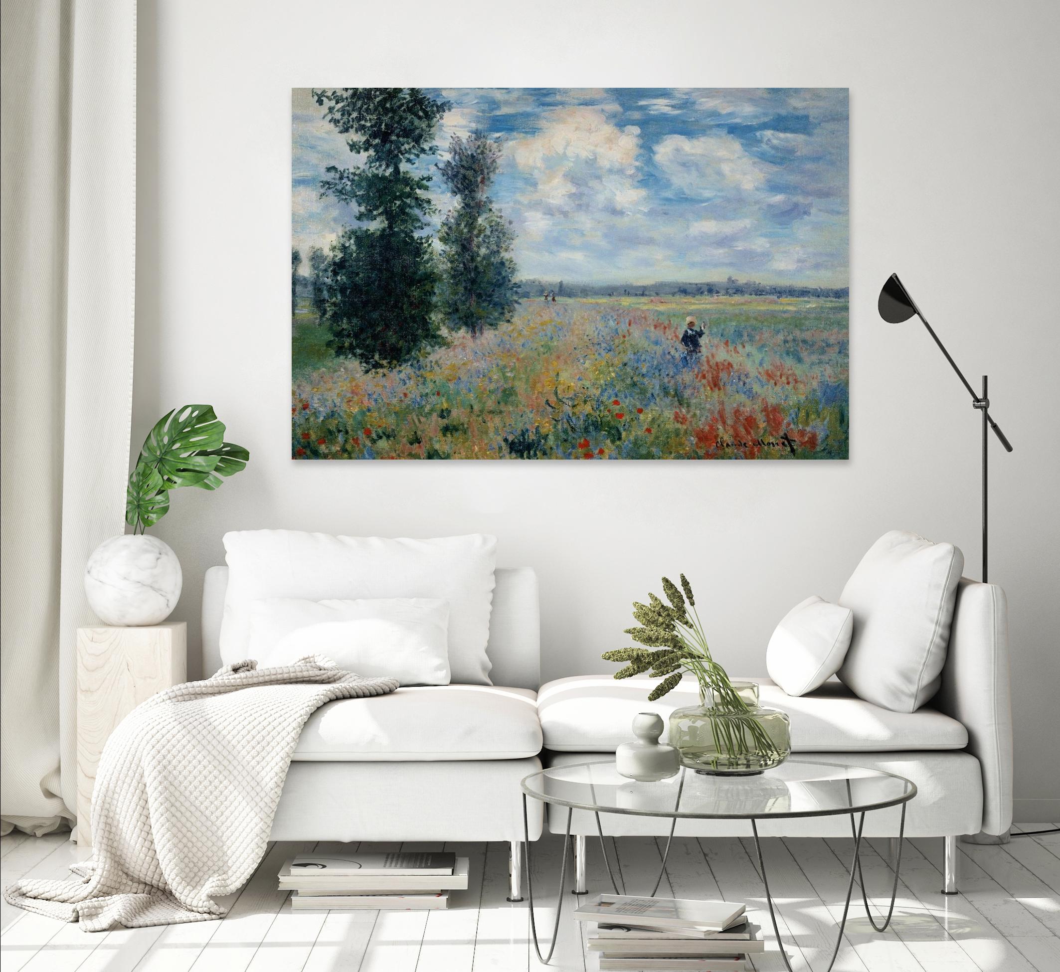 Poppy Fields near Argenteuil, 1875 by Claude Monet on GIANT ART - green masters champ fleuri