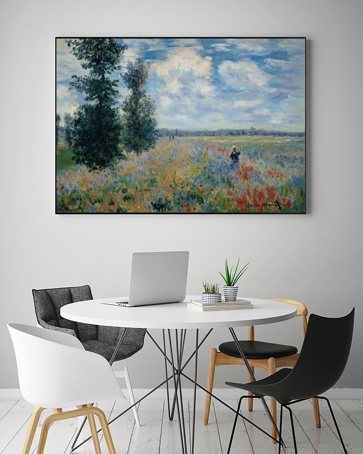 Poppy Field by Claude Monet on GIANT ART - green masters champ fleuri